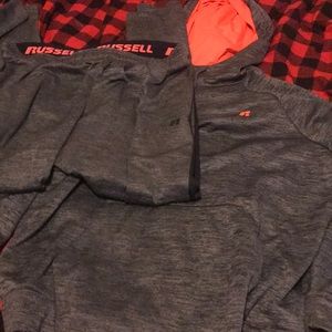 Reekbok Outfit Grey w: Neon Redish Matching Pants